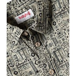Babyhug Cotton Woven Full Sleeves Printed Shirt & Trouser Set - Multicolor