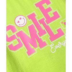 Babyhug Cotton Knit Half Sleeves Shorts Night Suit With Smile Text Print - Lime Green