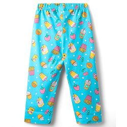 Babyhug Cotton Knit Half Sleeves Co-Ord Night Suit With Tropical Print - Light Blue