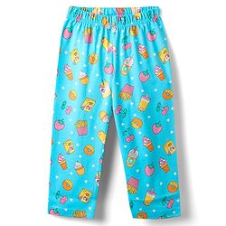 Babyhug Cotton Knit Half Sleeves Co-Ord Night Suit With Tropical Print - Light Blue