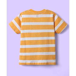 Babyhug 100% Cotton Knit Half Sleeves Striped T-Shirts with Animal Print Pack of 5 - Multicolor