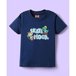 Babyhug 100% Cotton Knit Half Sleeves Striped T-Shirts with Animal Print Pack of 5 - Multicolor