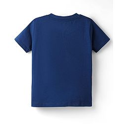 Babyhug 100% Cotton Knit Half Sleeves T-Shirt with Stripes & Smiley Print Pack of 5 - Red & Navy Blue