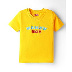 Babyhug 100% Cotton Knit Half Sleeves T-Shirt with Stripes & Smiley Print Pack of 5 - Red & Navy Blue