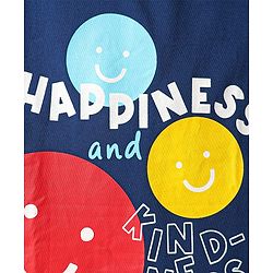 Babyhug 100% Cotton Knit Half Sleeves T-Shirt with Stripes & Smiley Print Pack of 5 - Red & Navy Blue