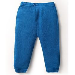 Babyhug Full Sleeves Hooded Front Open Sweater Set With Stripes Design - Golden & Blue