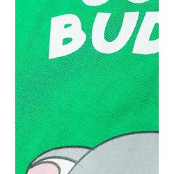 Babyhug Single Jersey Knit Half Sleeves T-Shirt & Shorts Set With Animal Print - Green & Blue
