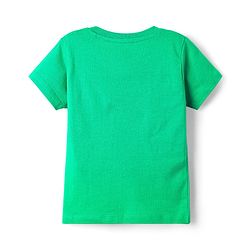Babyhug Single Jersey Knit Half Sleeves T-Shirt & Shorts Set With Animal Print - Green & Blue