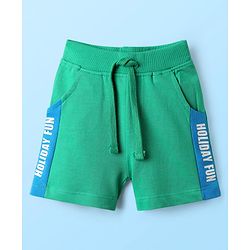 Babyhug Single Jersey Knit Half Sleeves T-Shirt & Shorts Set with Crocodile Print - Green & White