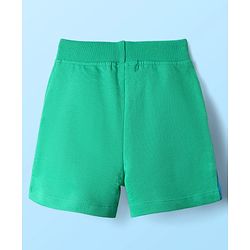 Babyhug Single Jersey Knit Half Sleeves T-Shirt & Shorts Set with Crocodile Print - Green & White