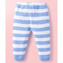 Babyhug Knit Full Sleeves Sweater Set With Stripes & Nautical Theme Design - Navy Blue