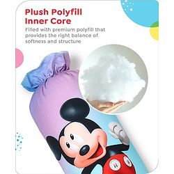 Babyhug Disney Cotton Bolsters with Mickey Face Print Set of 2 - Blue