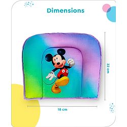 Babyhug Disney Cotton U Shape Pillow with Smiley Mickey Face Print - Blue