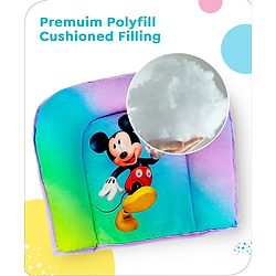 Babyhug Disney Cotton U Shape Pillow with Smiley Mickey Face Print - Blue