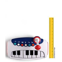 Babyhug Musical Piano with Microphone| Battery Operated|Teaching Mode| Record & Play Mode| Volume Control| Fun Lights|(Colour may vary)