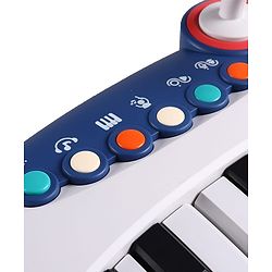 Babyhug Musical Piano with Microphone| Battery Operated|Teaching Mode| Record & Play Mode| Volume Control| Fun Lights|(Colour may vary)