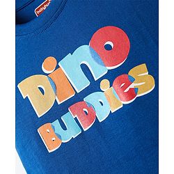 Babyhug Cotton Knit Half Sleeves T-Shirts With Stripes & Animal Print Pack Of 3 - Blue & White
