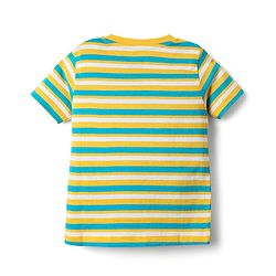Babyhug Cotton Knit Half Sleeves T-Shirts With Stripes & Animal Print Pack Of 3 - Blue & White
