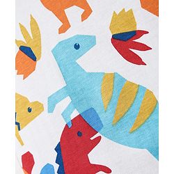 Babyhug Cotton Knit Half Sleeves T-Shirts With Stripes & Animal Print Pack Of 3 - Blue & White