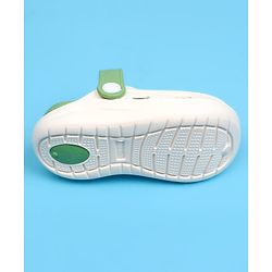 Cute Walk by Babyhug Clogs with Back Strap Closure & Bear Applique - Green
