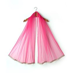 Babyhug Woven Frill Sleeves Choli Lehenga Set And Dupatta With Floral  Print & Embroidery with Lace Detailing - Purple & Dark Pink