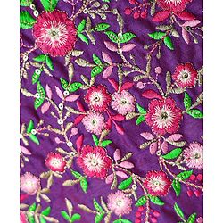 Babyhug Woven Frill Sleeves Choli Lehenga Set And Dupatta With Floral  Print & Embroidery with Lace Detailing - Purple & Dark Pink
