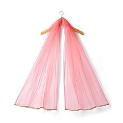 Babyhug Woven Sleeveless Choli Lehenga Set & Dupatta With Floral Embroidery & Lace Detailing - Pink