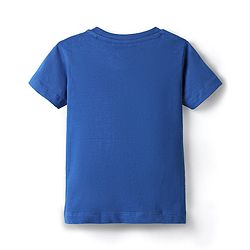 Babyhug Cotton Knit Half Sleeves T-Shirt With Dino Print - Navy Blue