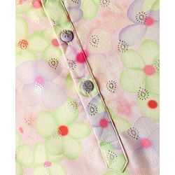 Babyhug Woven Full Sleeves Kurta Pyjama Set With Floral Print - Lavender