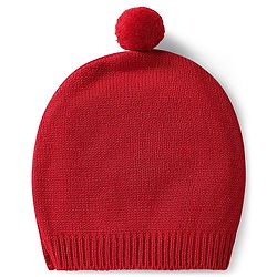 Babyhug Knitted Full Sleeves Pullover Sweater Set With Heart Design & Cap - Red
