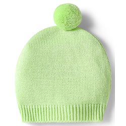 Babyhug Knitted Full Sleeves Solid Front Open Sweater Set With Cap - Lime Green