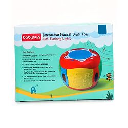 Babyhug Interactive Musical Drum Toy with Lights & Sounds  Fun & Educational| Sensory Play for Babies & Toddlers| Multi-mode Play| Visual & Auditory Skills| BIS Certified| Gifting for Boys & Girls