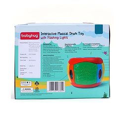 Babyhug Interactive Musical Drum Toy with Lights & Sounds  Fun & Educational| Sensory Play for Babies & Toddlers| Multi-mode Play| Visual & Auditory Skills| BIS Certified| Gifting for Boys & Girls