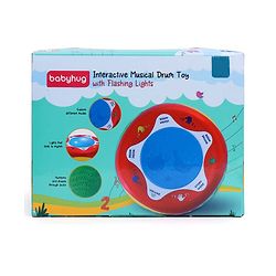 Babyhug Interactive Musical Drum Toy with Lights & Sounds  Fun & Educational| Sensory Play for Babies & Toddlers| Multi-mode Play| Visual & Auditory Skills| BIS Certified| Gifting for Boys & Girls