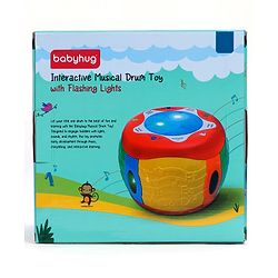 Babyhug Interactive Musical Drum Toy with Lights & Sounds  Fun & Educational| Sensory Play for Babies & Toddlers| Multi-mode Play| Visual & Auditory Skills| BIS Certified| Gifting for Boys & Girls