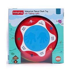 Babyhug Interactive Musical Drum Toy with Lights & Sounds  Fun & Educational| Sensory Play for Babies & Toddlers| Multi-mode Play| Visual & Auditory Skills| BIS Certified| Gifting for Boys & Girls