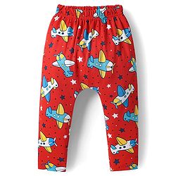 Babyhug Cotton Knit Full Length Diaper Leggings With Stripes & Dino Print Pack Of 3 - Yellow Light Blue & White