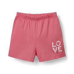 Babyhug 100% Cotton Single Jersey Knit Sleevelss Sando & Shorts Set With Text Print - Navy Blue & Pink