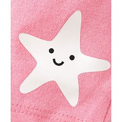 Babyhug 100% Cotton Sleeveless Star Printed Sando & Shorts Set - Yellow & Pink