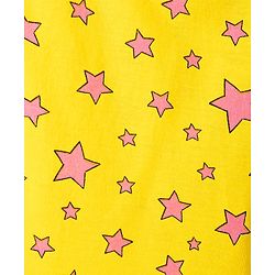 Babyhug 100% Cotton Sleeveless Star Printed Sando & Shorts Set - Yellow & Pink