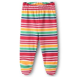 Babyhug Cotton Knit Full Length Bootie Leggings With Stripes & Christmas Theme Print Pack Of 3 - Multi Colour