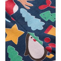 Babyhug Cotton Knit Full Length Bootie Leggings With Stripes & Christmas Theme Print Pack Of 3 - Multi Colour