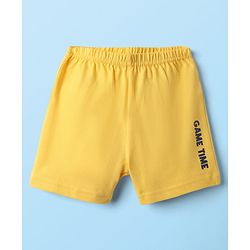 Babyhug 100% Cotton Single Jersey Knit Sleeveless Sando & Shorts Set With Stripes - Red & Yellow