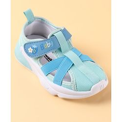 Cute Walk by Babyhug Velcro Closure Sandals with Baby Print - Light Blue