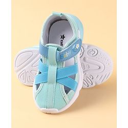 Cute Walk by Babyhug Velcro Closure Sandals with Baby Print - Light Blue