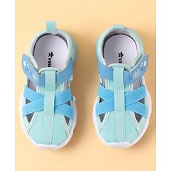 Cute Walk by Babyhug Velcro Closure Sandals with Baby Print - Light Blue