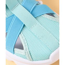 Cute Walk by Babyhug Velcro Closure Sandals with Baby Print - Light Blue