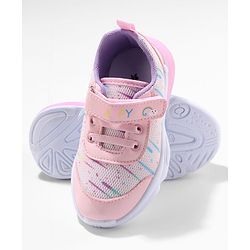 Cute Walk by Babyhug Sneaker Shoes with Velcro Closure - Pink