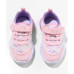Cute Walk by Babyhug Sneaker Shoes with Velcro Closure - Pink