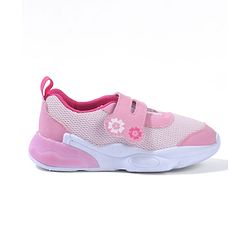 Cute Walk by Babyhug Sneaker Shoes With Velcro Closure & Floral Print - Pink